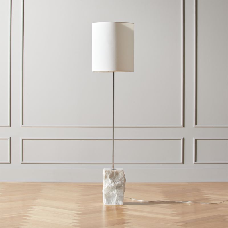 Raw Marble Floor Lamp + Reviews CB2 Canada