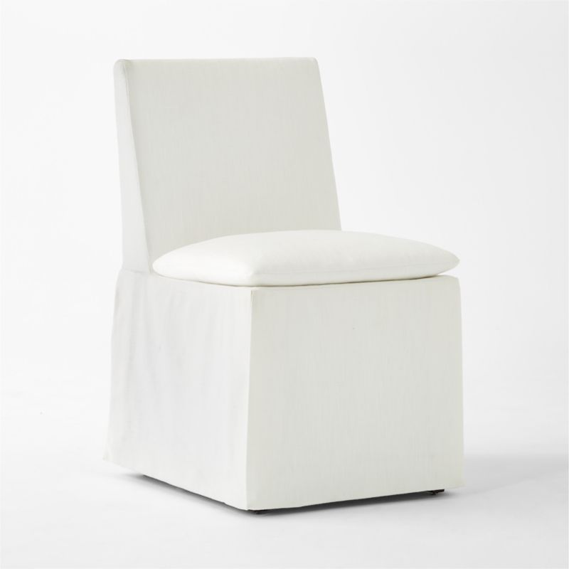 Reyes Cream Slipcovered Dining Chair + Reviews CB2