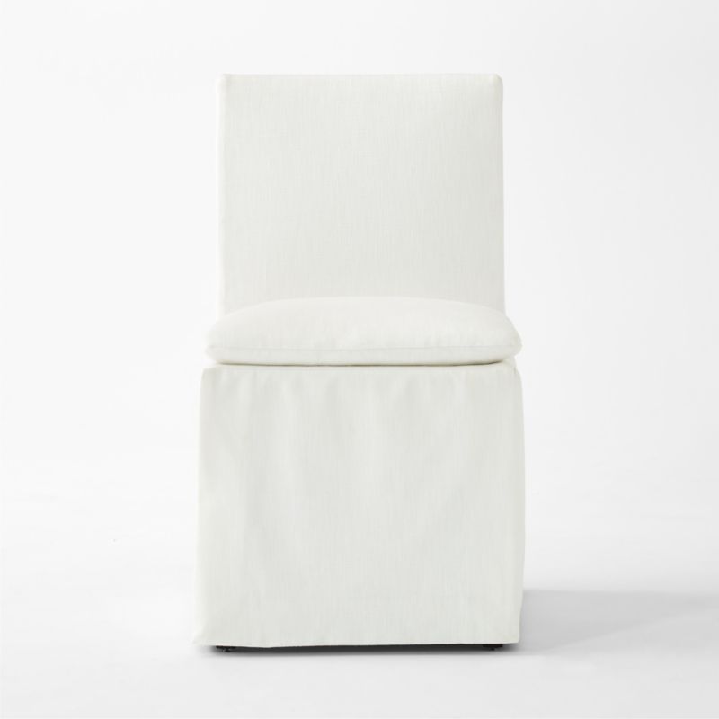 Reyes Cream Slipcovered Dining Chair + Reviews CB2