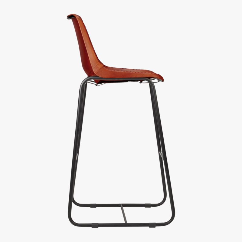 Roadhouse Modern Saddle Leather Bar Stool + Reviews CB2