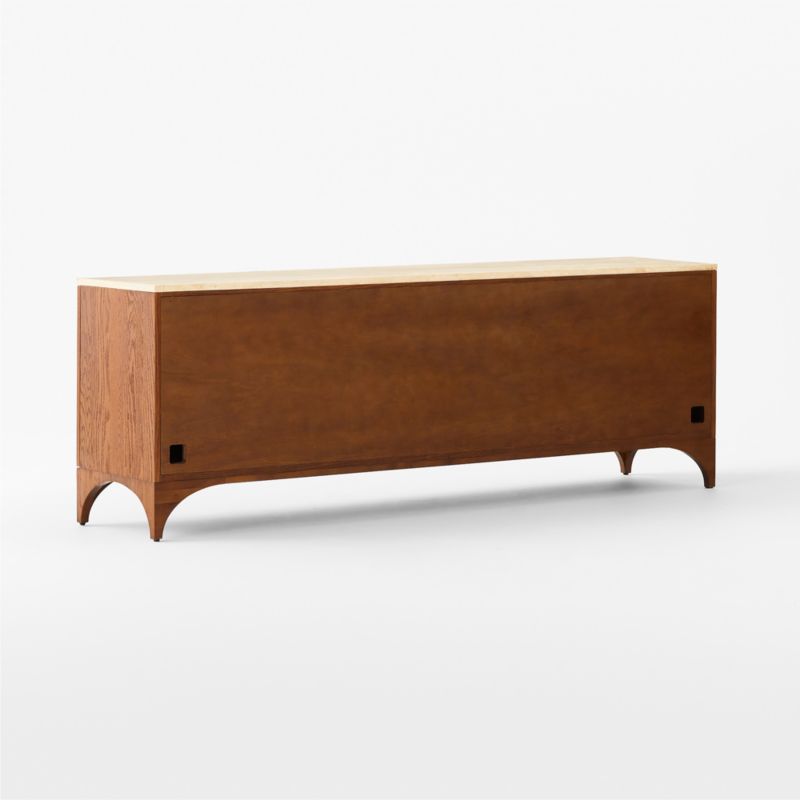Roane 80" Oak Wood Media Console + Reviews CB2