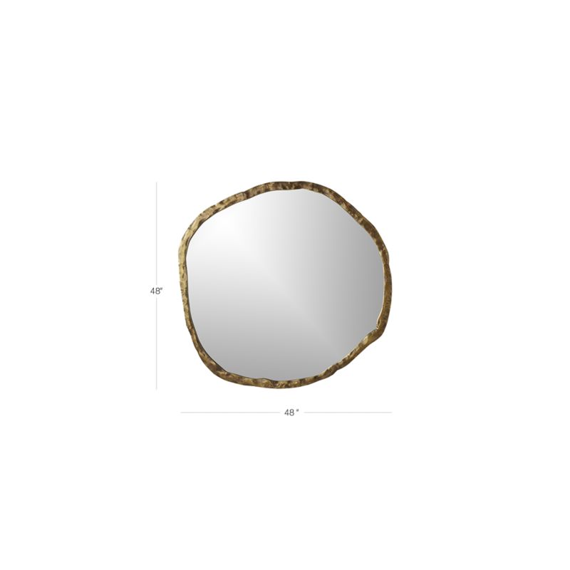 Abel Brass Round Wall Mirror 48" + Reviews CB2