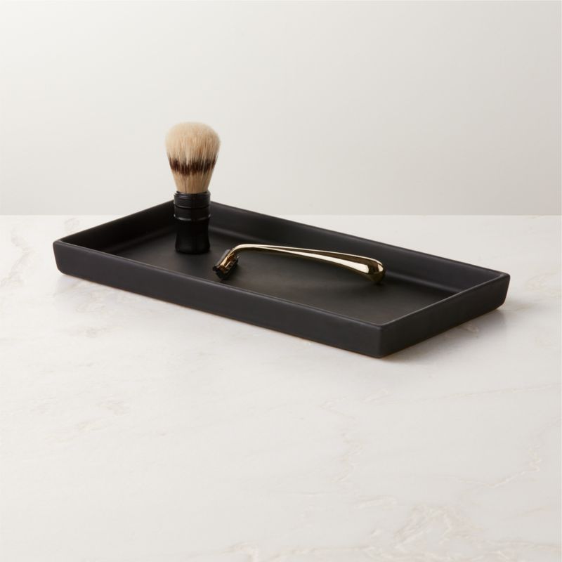 Rubber Coated Modern Black Bath Accessories CB2 Canada