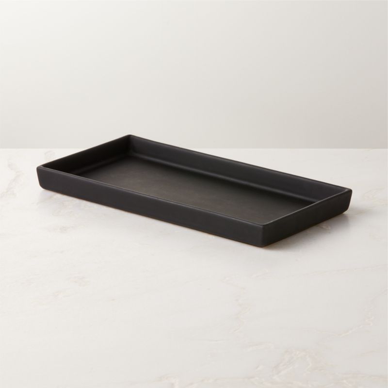 Rubber Coated Modern Black Bath Accessories CB2 Canada