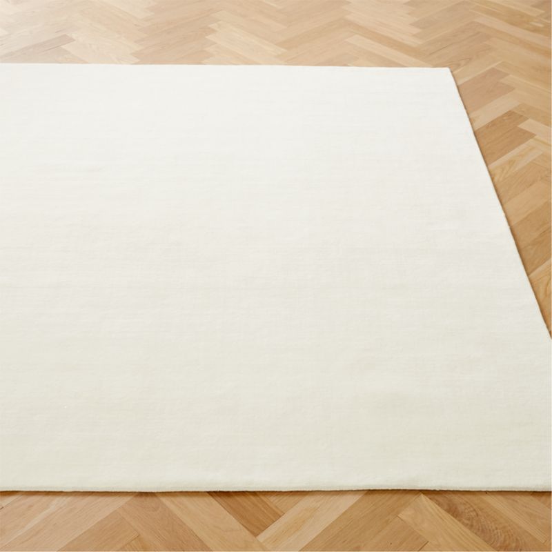 Ruena Handloomed Ivory New Zealand Wool Area Rug 8'x10' + Reviews CB2