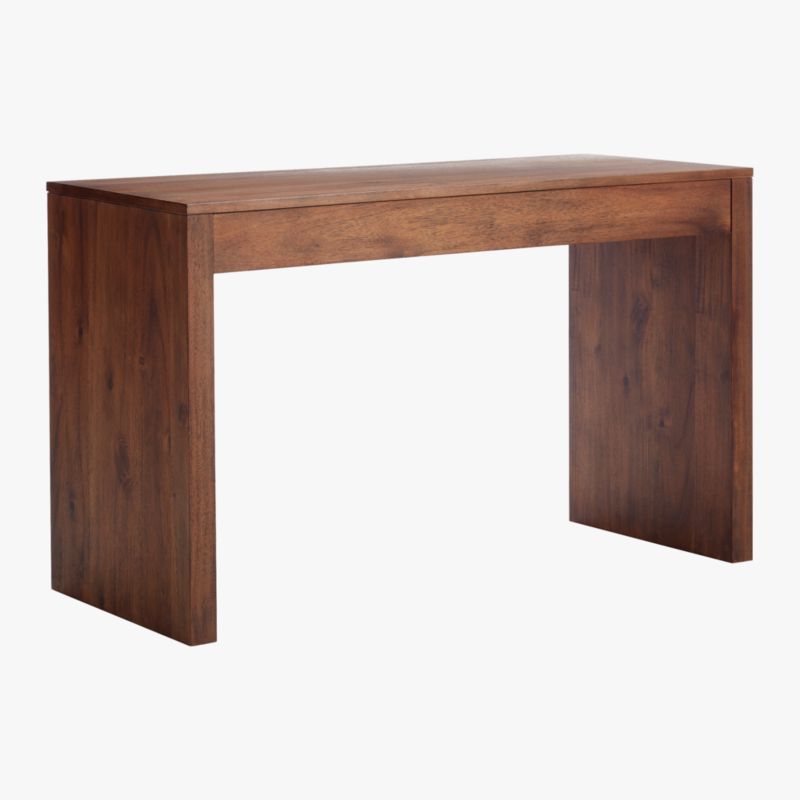 Runway Modern 2Drawer Acacia Wood Desk + Reviews CB2 Canada
