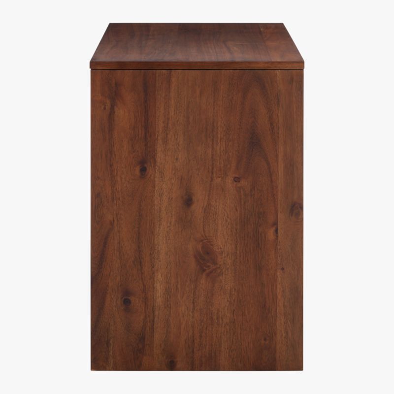 Runway Modern 2Drawer Acacia Wood Desk + Reviews CB2 Canada