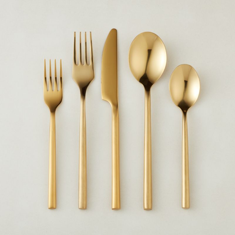 Matte Gold Silverware Set, Sharecook 20Piece Stainless Steel Satin