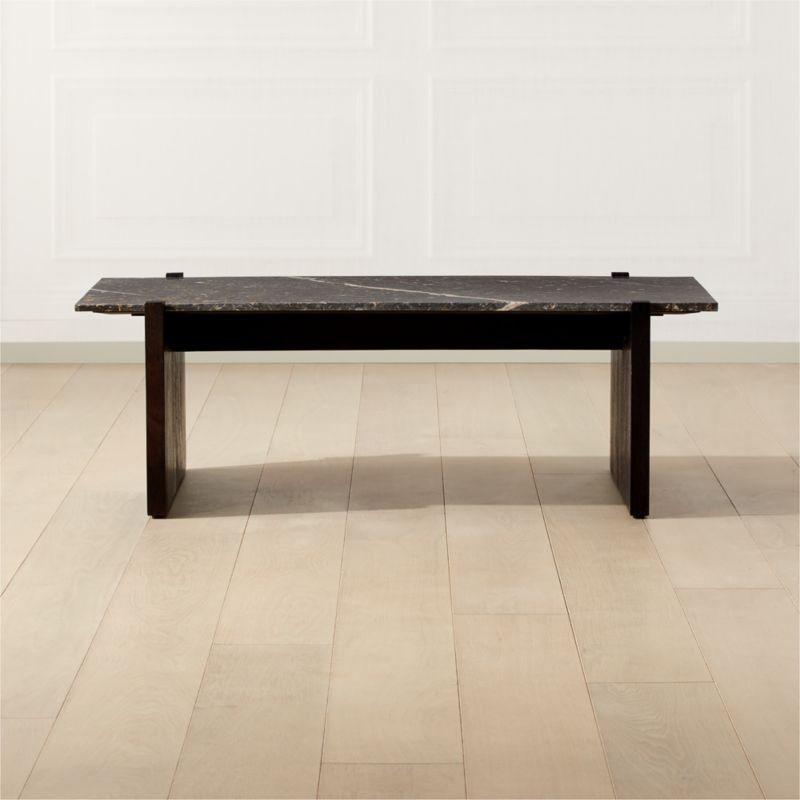 Russell Black Marble Coffee Table CB2 Canada