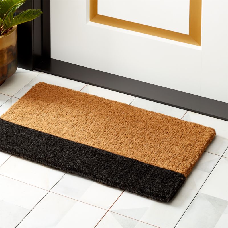 Ryder Jute Stripe Coir Doormat + Reviews CB2