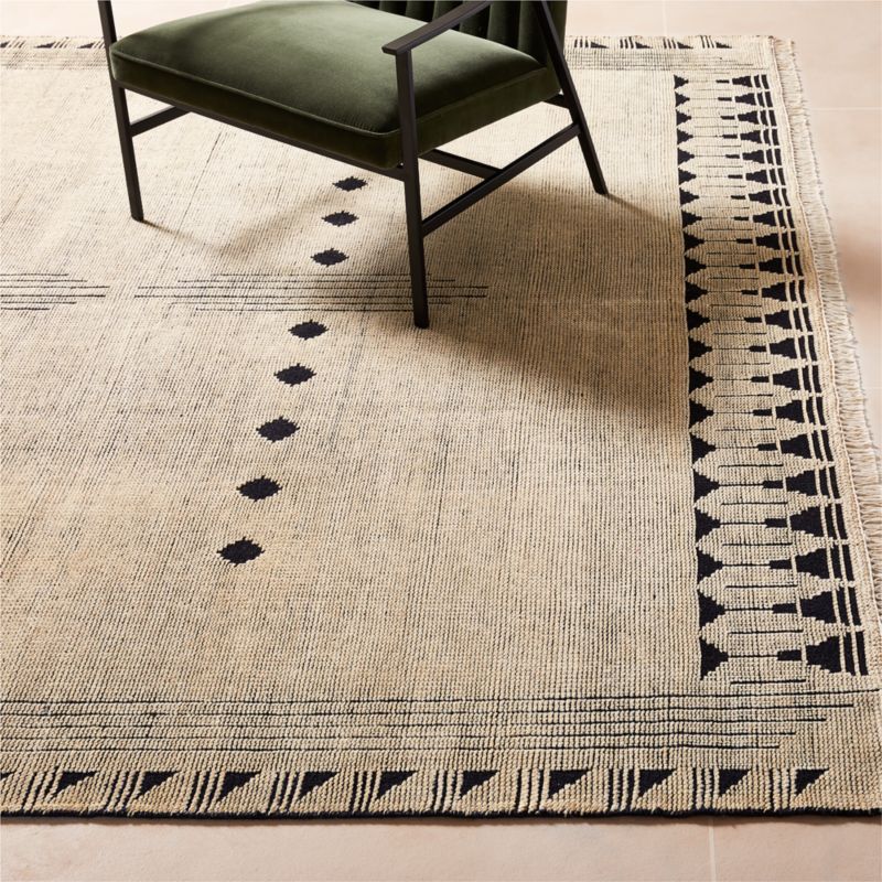 Saffioti Warm White Moroccan HandKnotted New Zealand Wool Area Rug 5