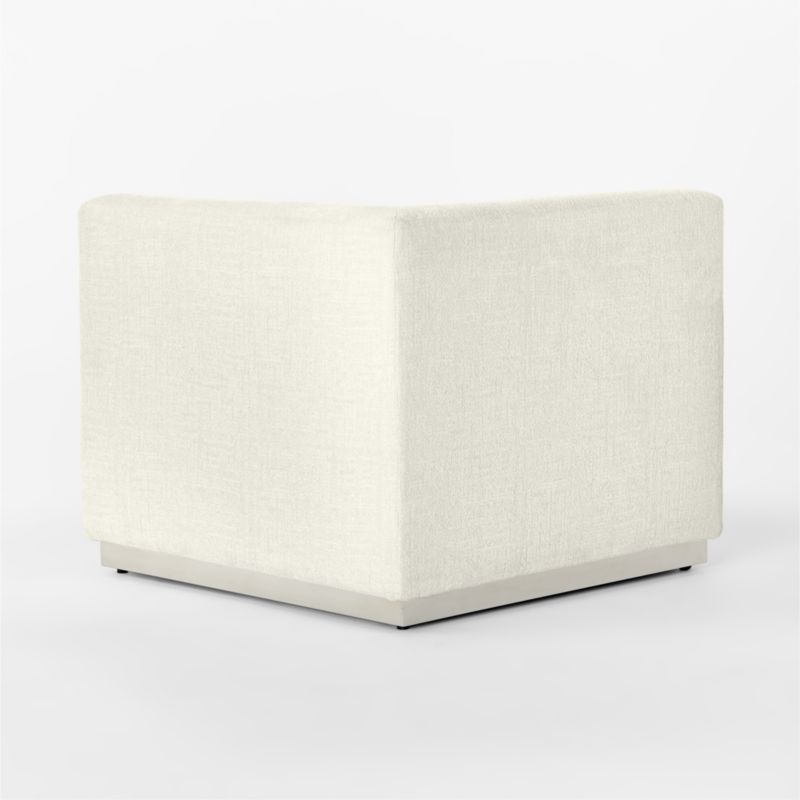 Salon Ivory Chenille Corner Chair