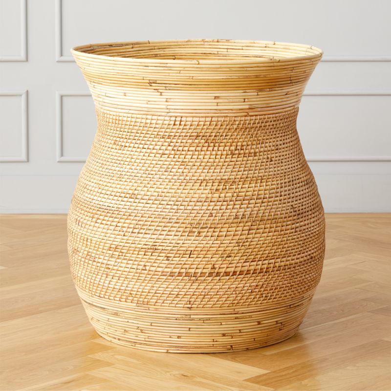 Santiago Modern Rattan Decorative Storage Basket + Reviews CB2 Canada