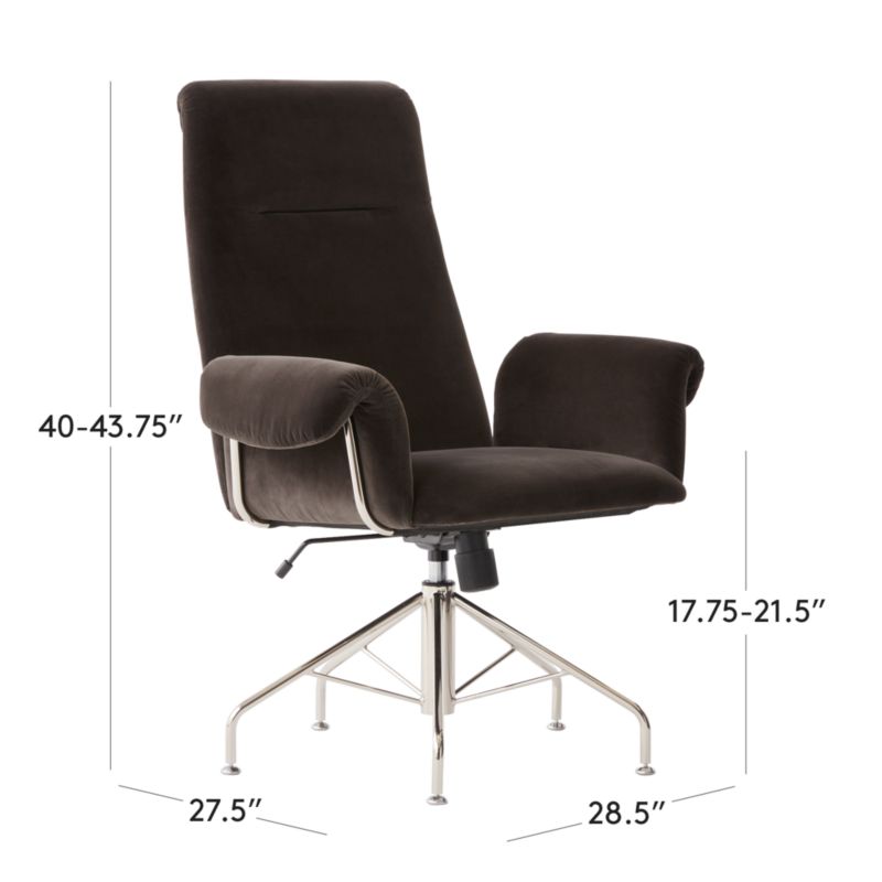 Saviti Black Velvet Office Chair + Reviews CB2 Canada