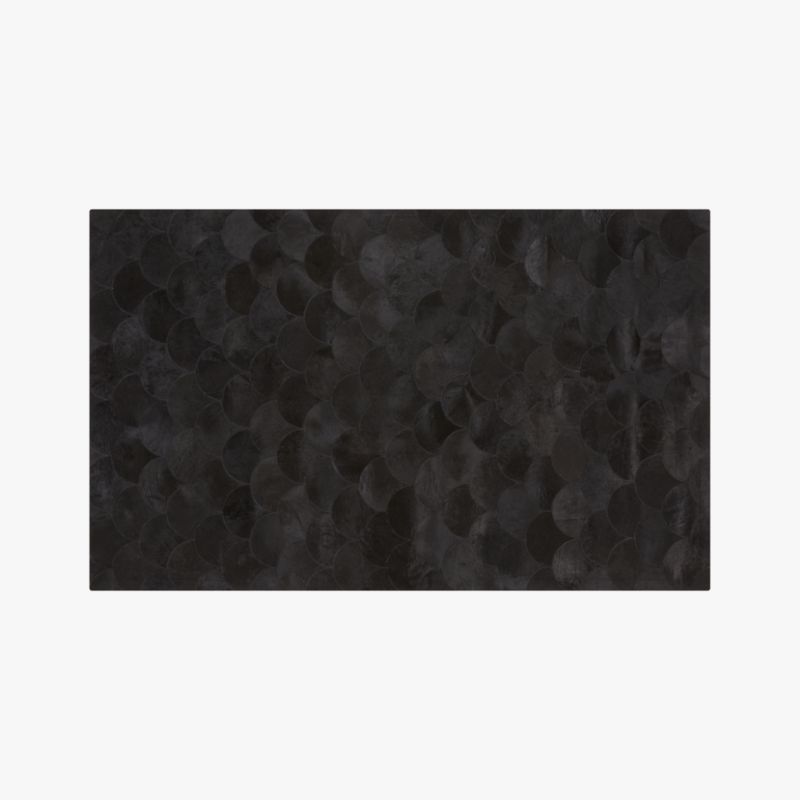 Scallop Black Hide Rug 5'x8' + Reviews CB2 Wishupon