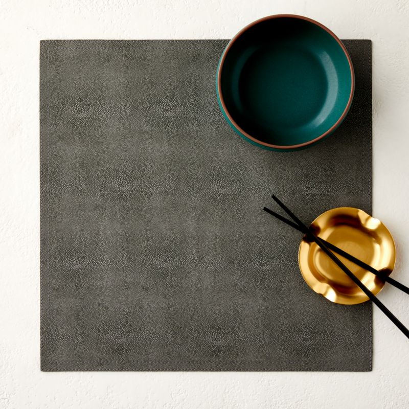 Shagreen Charcoal Placemat CB2 Canada