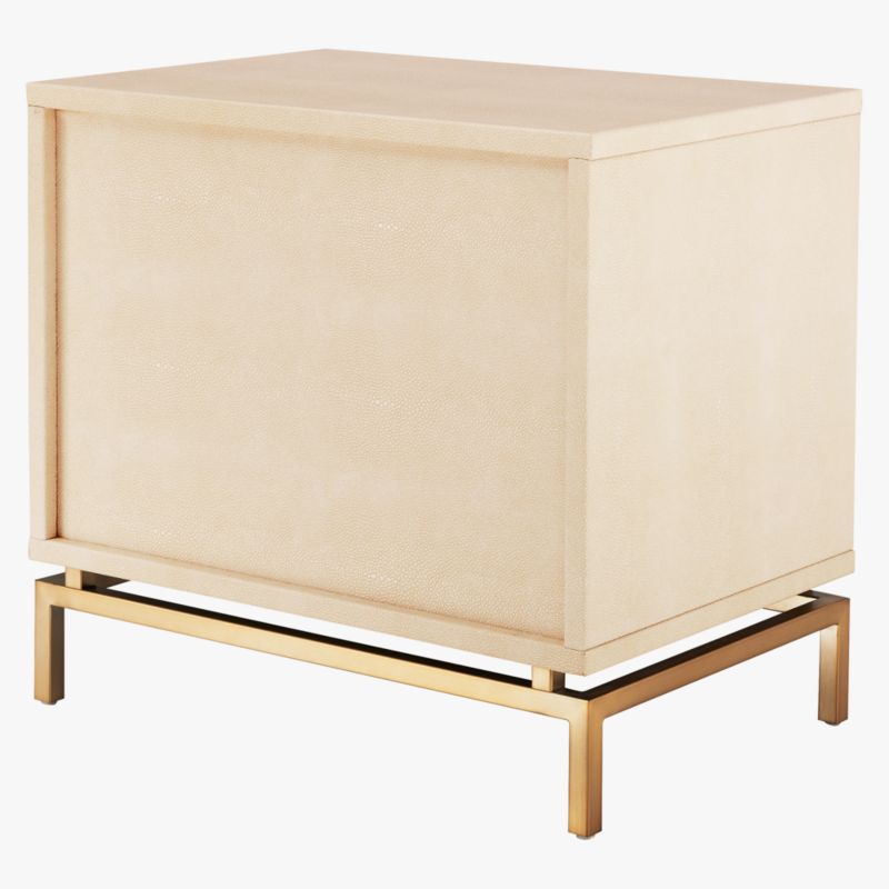 2Drawer Ivory Shagreen Nightstand + Reviews CB2
