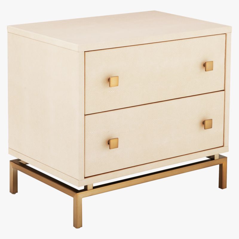 2Drawer Ivory Shagreen Nightstand + Reviews CB2 Canada