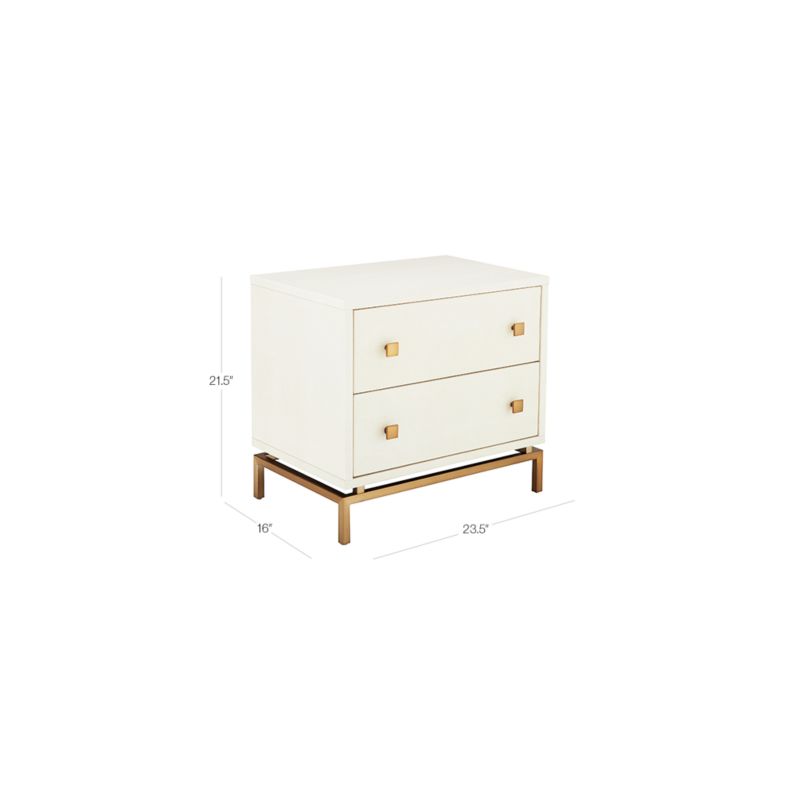 2Drawer Ivory Shagreen Nightstand + Reviews CB2 Canada