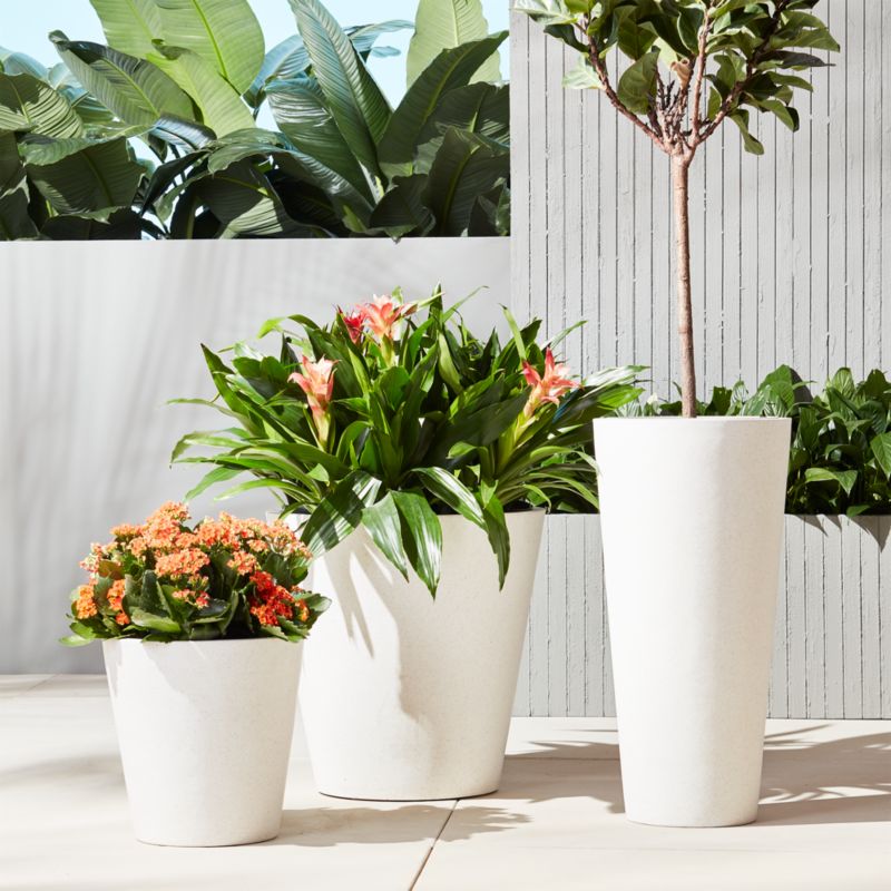 Shore Polyterrazzo Indoor/Outdoor Modern Stone Planters CB2 Canada
