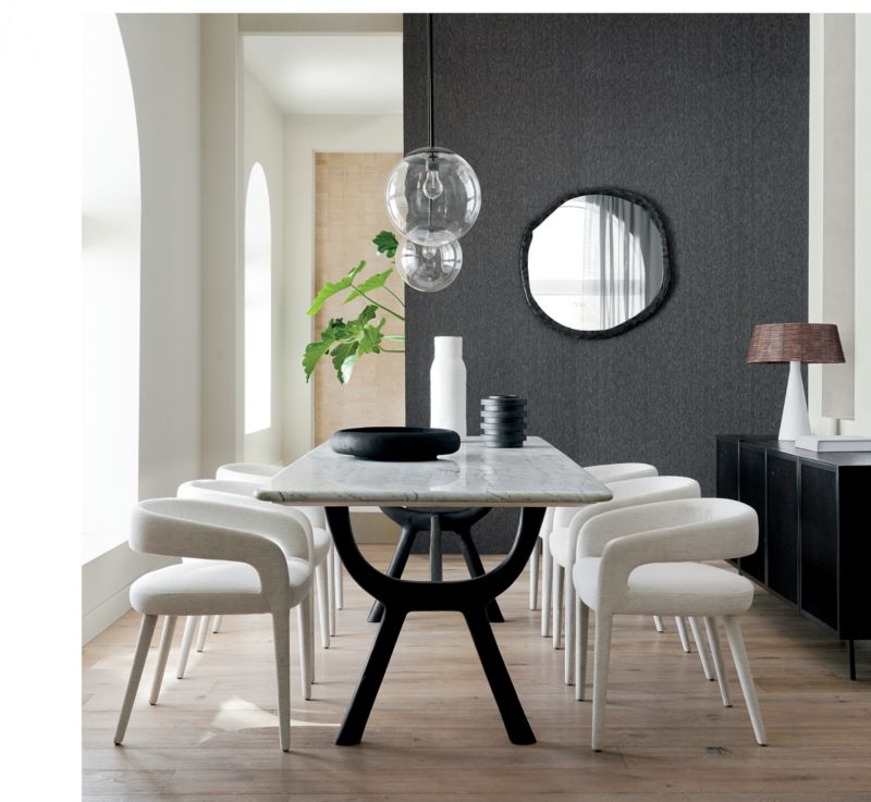 Abel Black Round Wall Mirror 34" + Reviews CB2