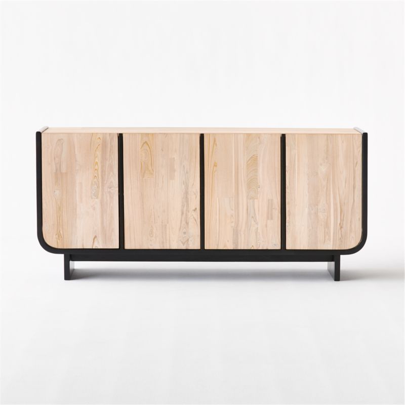 Sion 61" WhiteWashed Teak Wood Credenza + Reviews CB2
