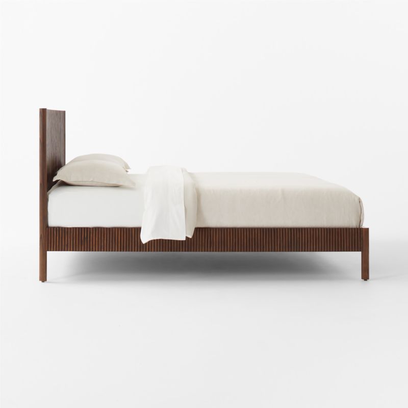 Siro Dark Mindi Wood King Bed + Reviews CB2 Canada
