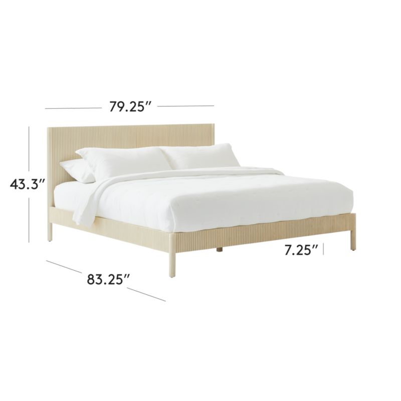 Siro Whitewash Mindi Wood King Bed + Reviews CB2 Canada