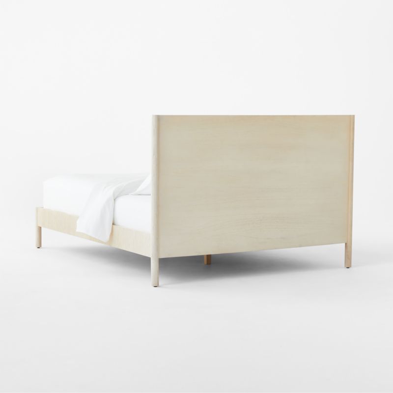 Siro Whitewash Mindi Wood Queen Bed + Reviews CB2 Canada
