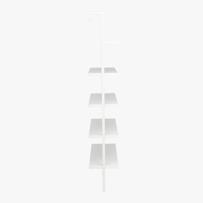 Stairway Modern White Metal Wall Mount Bookshelf 72.5'' + Reviews CB2