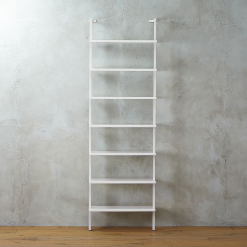 Stairway White Wall-Mounted Bookcase - 96" Height + Reviews | CB2 Canada