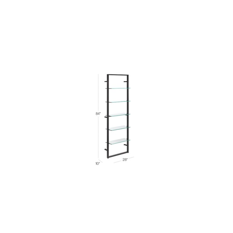 Tesso Modern Black Metal Wall Mount Bookshelf + Reviews CB2