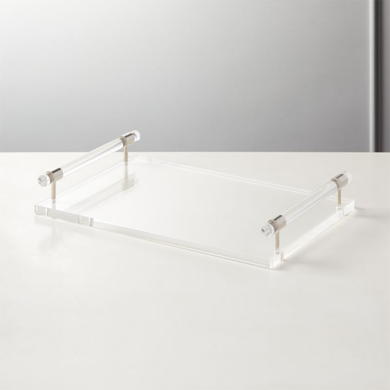 Theron Clear Acrylic Tray + Reviews CB2