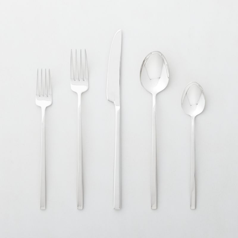 Tilt 20Piece Shiny Silver Flatware Set + Reviews CB2 Canada