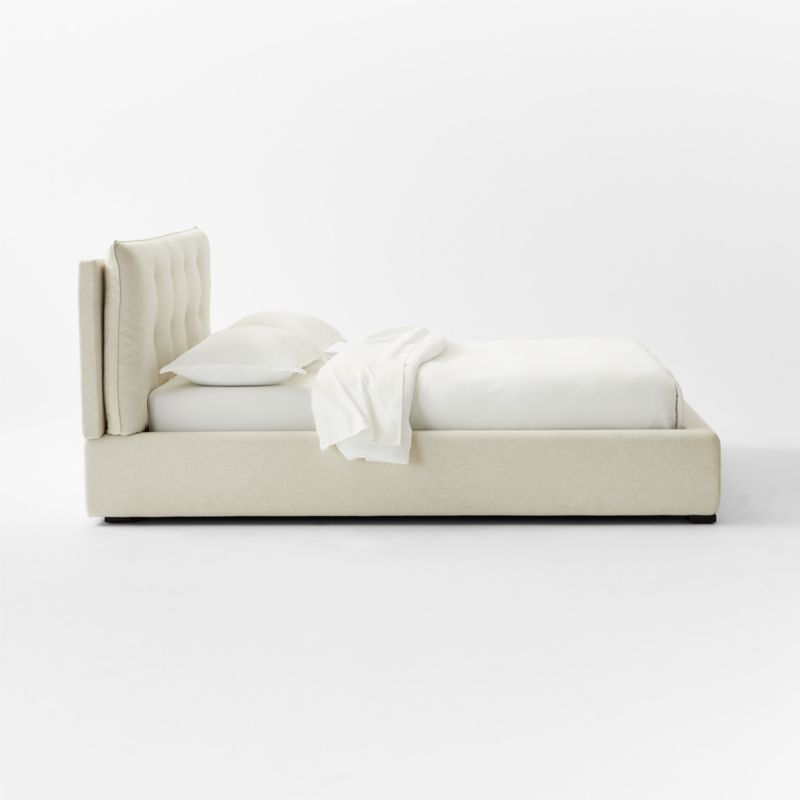 Tipton Ivory Tufted King Bed + Reviews CB2 Canada