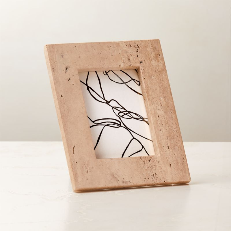 Tirra Travertine Picture Frame 5''x7'' + Reviews CB2