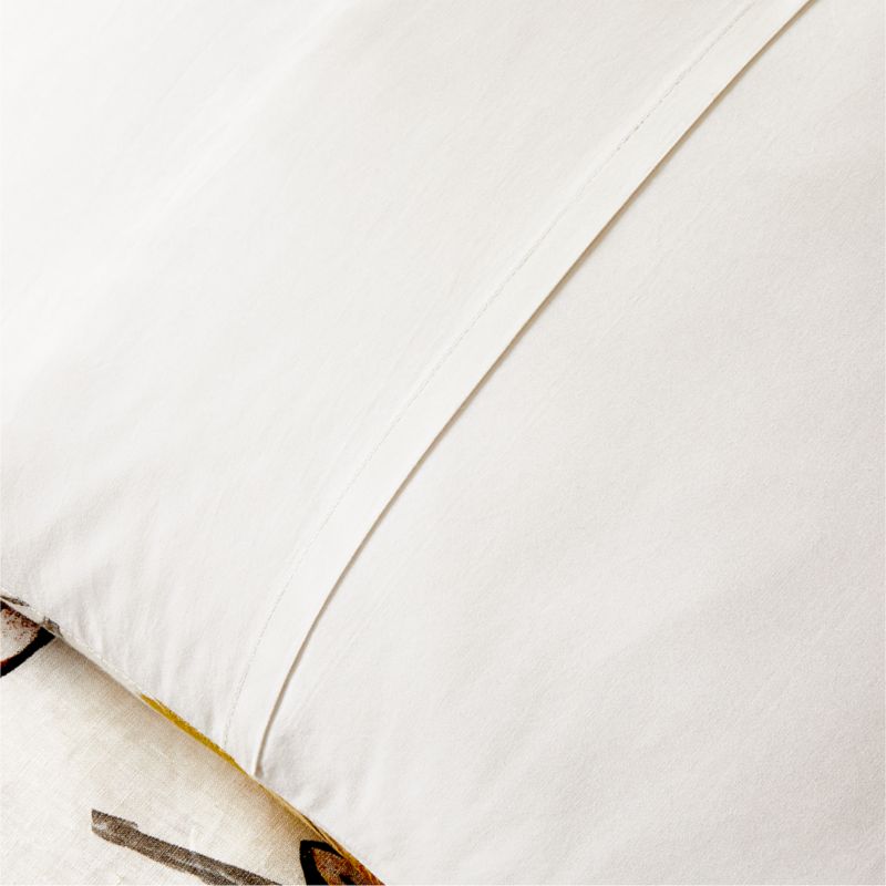 Floral Linen King Pillow Shams Set of 2 CB2