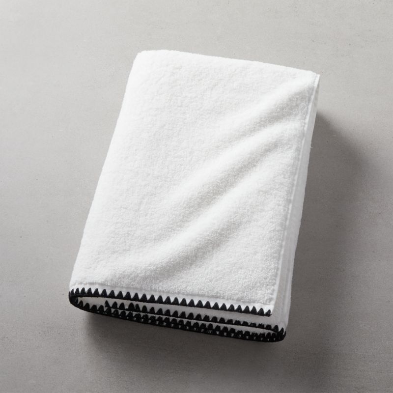 Tuli Black Trim Bath Sheet + Reviews CB2 Canada