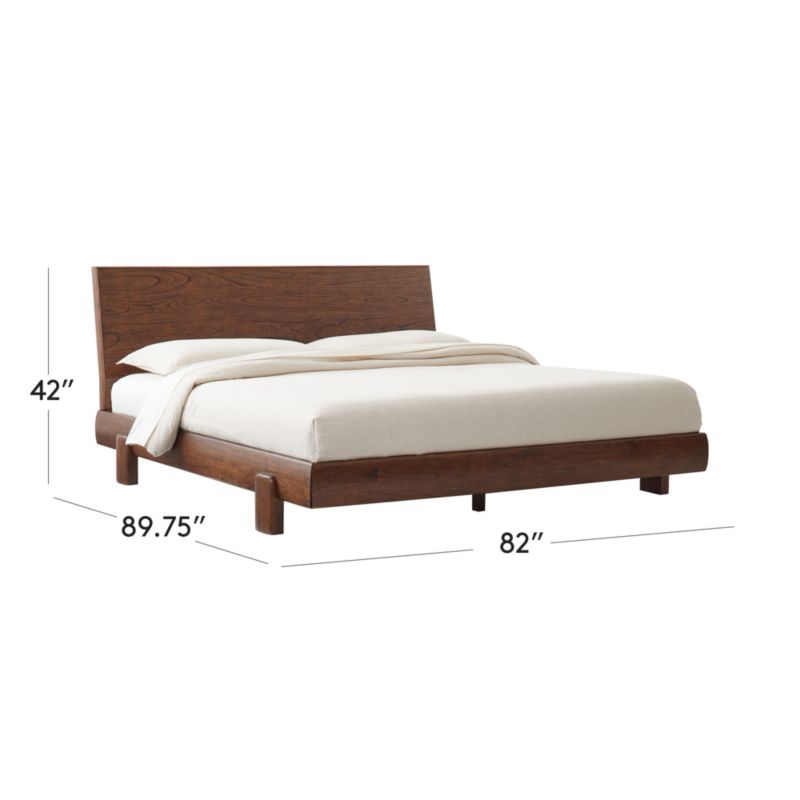 Upton Dark Wood King Bed CB2