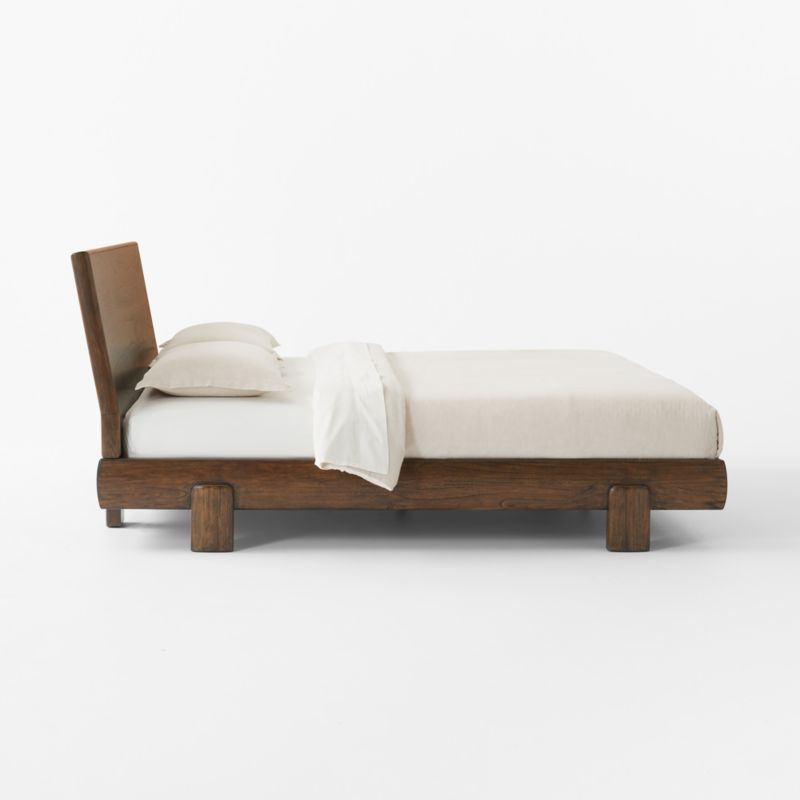 Upton Dark Wood King Bed CB2