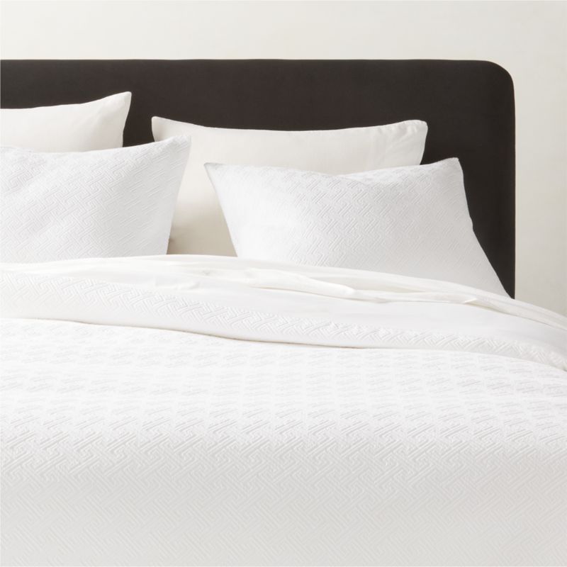 Varra Modern White King Pillow Shams Set of 2 + Reviews CB2 Canada