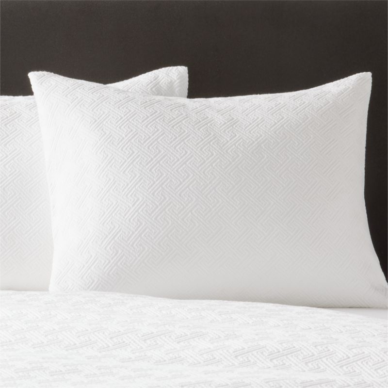 Varra Modern White King Pillow Shams Set of 2 + Reviews CB2 Canada
