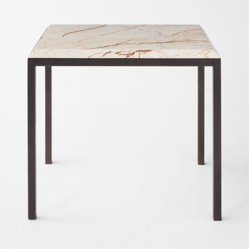 Zaccardi Ivory Marble Side Table CB2 Canada