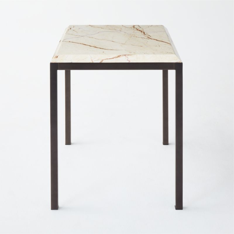 Zaccardi Ivory Marble Side Table CB2 Canada
