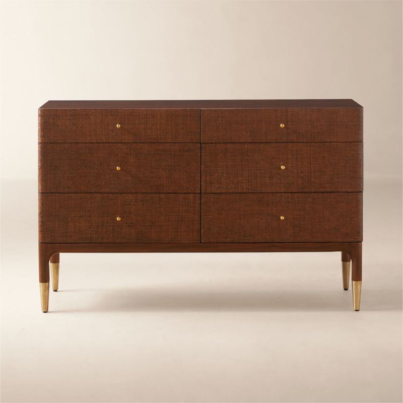 Zane 6Drawer Woven Raffia Dresser + Reviews CB2