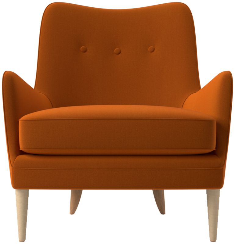 Jed Chair with Natural Legs Luca Russet by Ross Cassidy CB2