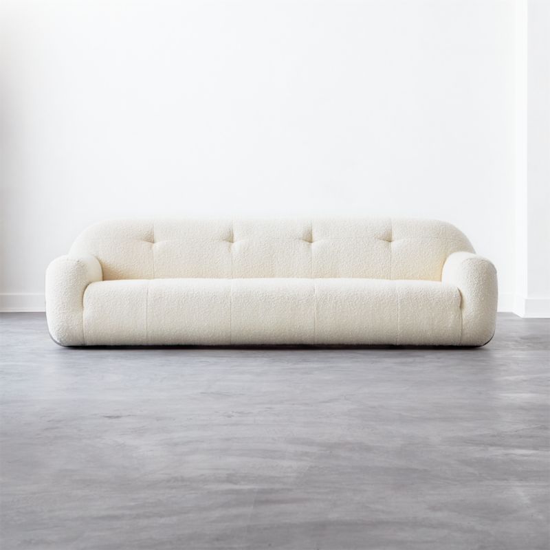 Brace Cream Boucle Sofa + Reviews CB2 Canada