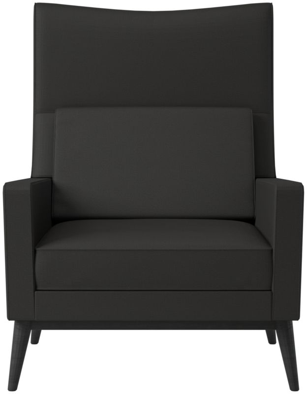 Embassy Lounge Chair Kanvas Ebony CB2 Canada