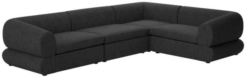 Chale 4Piece Sectional Sofa Bloce Noir CB2