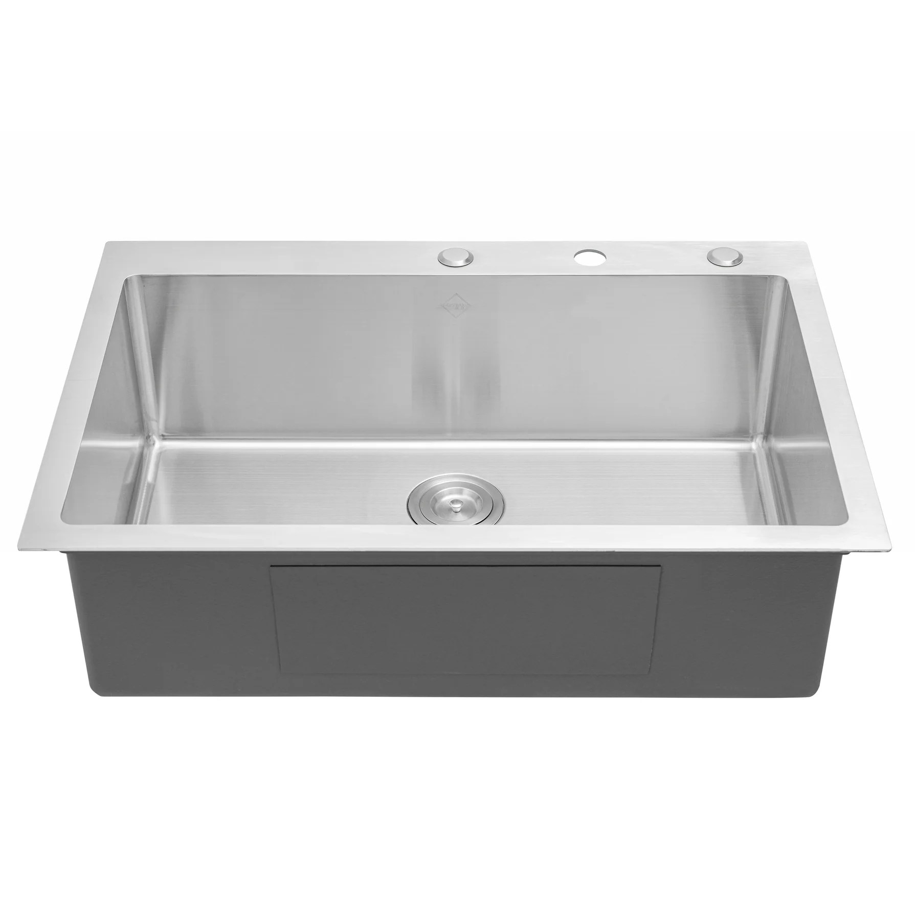 DropIn / Topmount 16 Gauge Stainless Steel Single Bowl Kitchen Sink w